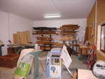 Maschinenraum und Holzlager